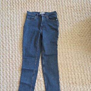Everlane Straight-Leg Jeans in Dark Blue Denim